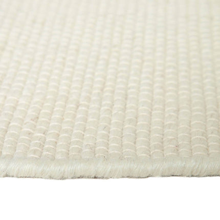 Rond vloerkleed wollen Wit - Cobble Stone - Vloerkledenloods