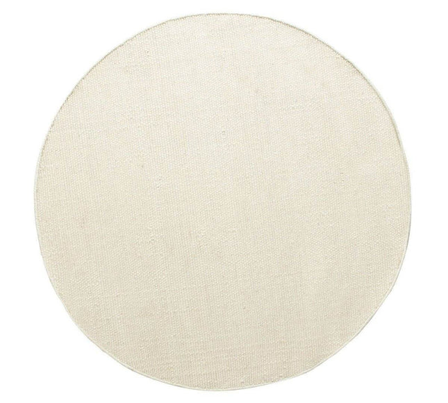 Rond vloerkleed wollen Wit - Cobble Stone - Vloerkledenloods
