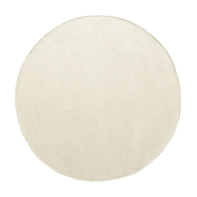 Rond vloerkleed wollen Wit - Cobble Stone - Vloerkledenloods
