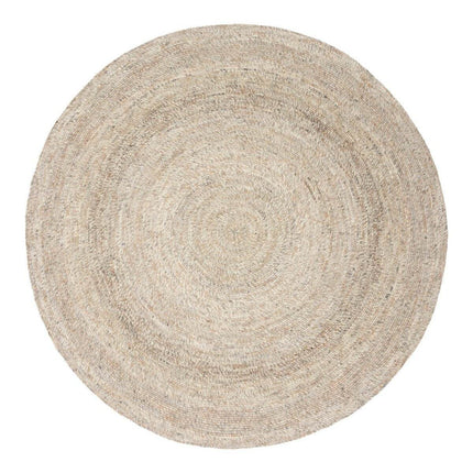 Rond wollen vloerkleed Gapo Grijs/Bruin Gemeleerd - Vloerkledenloods