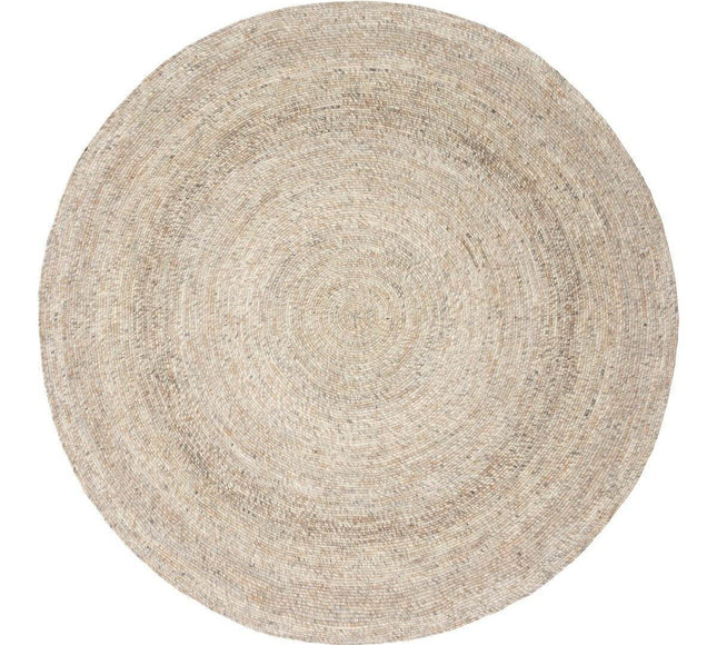 Rond wollen vloerkleed Gapo Grijs/Bruin Gemeleerd - Vloerkledenloods