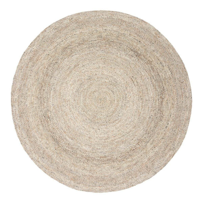 Rond wollen vloerkleed Gapo Grijs/Bruin Gemeleerd - Vloerkledenloods