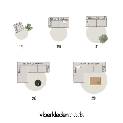 Rond wollen vloerkleed Gapo wit - Vloerkledenloods