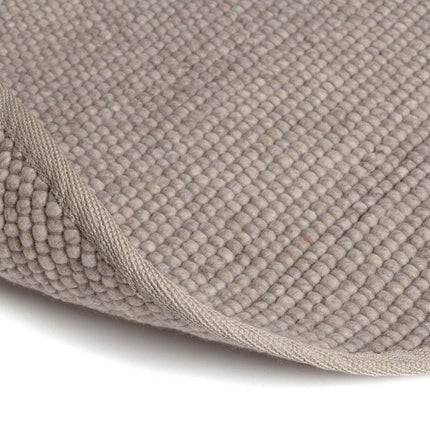 Rond Wollen Vloerkleed Grijs/Beige Vik - Vloerkledenloods