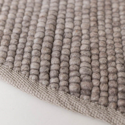 Rond Wollen Vloerkleed Grijs/Beige Vik - Vloerkledenloods