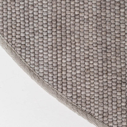 Rond Wollen Vloerkleed Grijs/Beige Vik - Vloerkledenloods