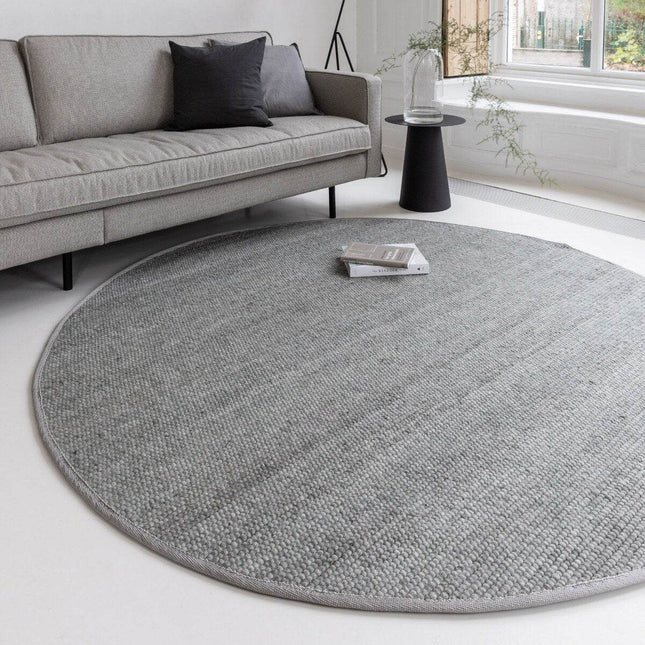 Rond Wollen Vloerkleed Groen Vik - Vloerkledenloods