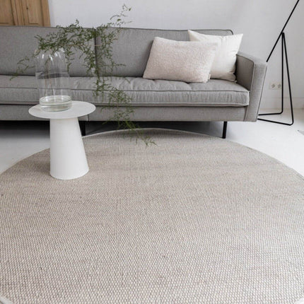Rond Wollen Vloerkleed Ivoor wit Vik - Vloerkledenloods