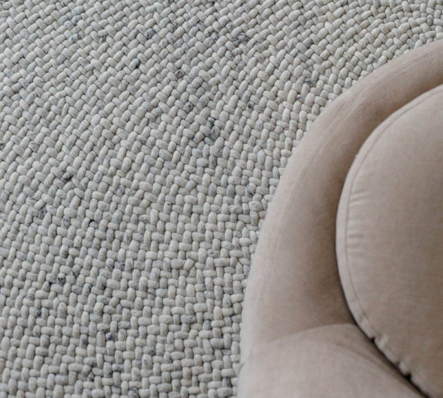 Rond Wollen Vloerkleed Palermo Beige/Grijs Eva Interior - Vloerkledenloods