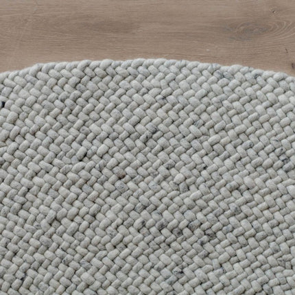 Rond Wollen Vloerkleed Palermo Beige/Grijs Eva Interior - Vloerkledenloods