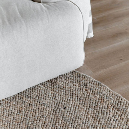 Rond Wollen Vloerkleed Palermo Beige/lichtbruin Eva Interior - Vloerkledenloods