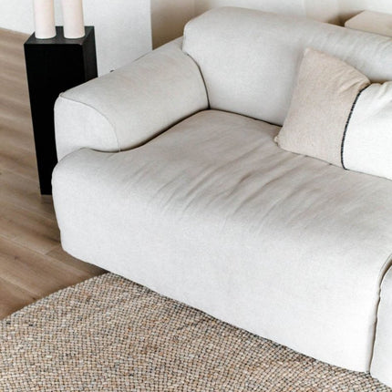 Rond Wollen Vloerkleed Palermo Beige/lichtbruin Eva Interior - Vloerkledenloods