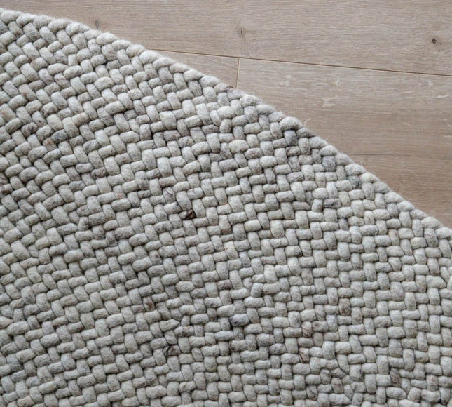 Rond Wollen Vloerkleed Palermo Beige/Taupe Eva Interior - Vloerkledenloods