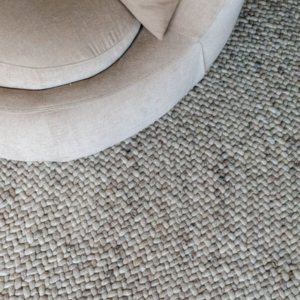 Rond Wollen Vloerkleed Palermo Beige/Taupe Eva Interior - Vloerkledenloods