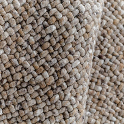 Rond Wollen Vloerkleed Palermo Bruin Gemeleerd Eva Interior - Vloerkledenloods