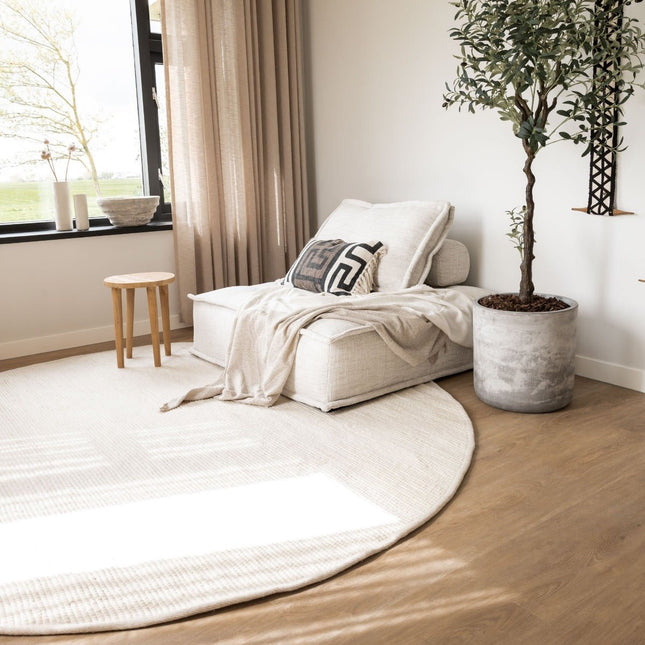 Rond Wollen Vloerkleed wit Vik - Vloerkledenloods