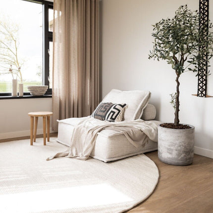 Rond Wollen Vloerkleed wit Vik - Vloerkledenloods