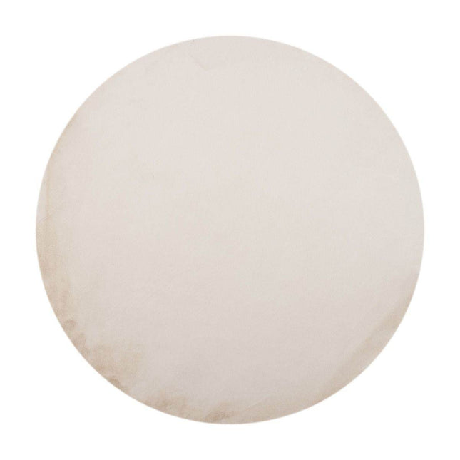 Rond Zacht Hoogpolig Vloerkleed Lux Creme - Vloerkledenloods