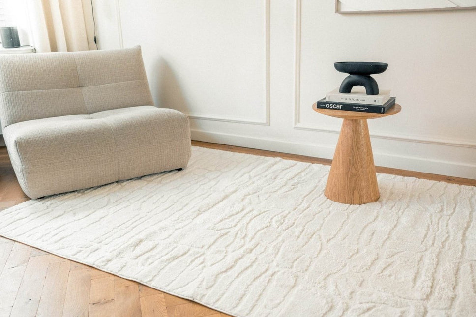 Scandinavisch vloerkleed Bjorn creme/wit - Vloerkledenloods