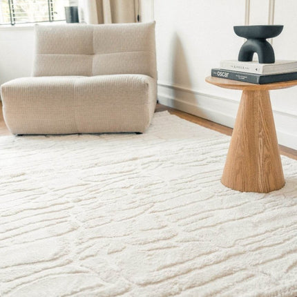 Scandinavisch vloerkleed Bjorn creme/wit - Vloerkledenloods