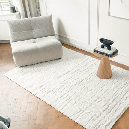 Scandinavisch vloerkleed Bjorn creme/wit - Vloerkledenloods
