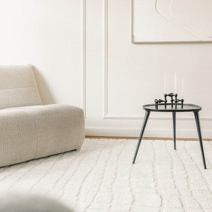 Scandinavisch vloerkleed Malin creme/wit - Vloerkledenloods