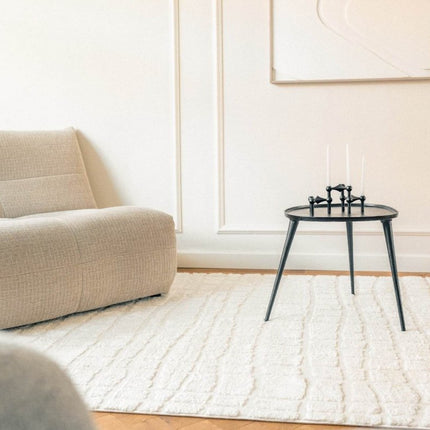 Scandinavisch vloerkleed Malin creme/wit - Vloerkledenloods