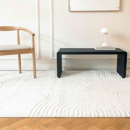 Scandinavisch vloerkleed Oskar creme/wit - Vloerkledenloods