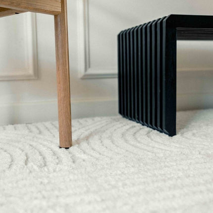 Scandinavisch vloerkleed Oskar creme/wit - Vloerkledenloods