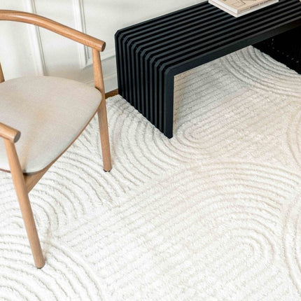 Scandinavisch vloerkleed Oskar creme/wit - Vloerkledenloods