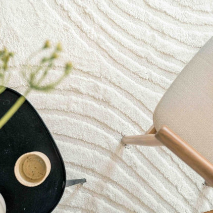Scandinavisch vloerkleed Vidar creme/wit - Vloerkledenloods