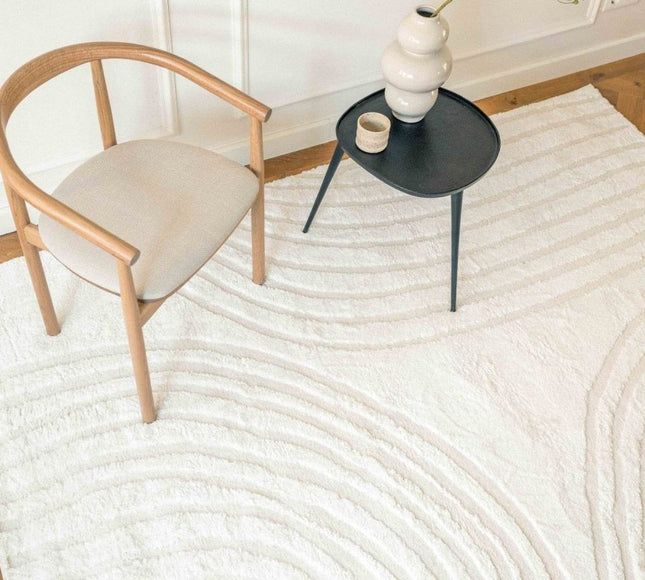 Scandinavisch vloerkleed Vidar creme/wit - Vloerkledenloods