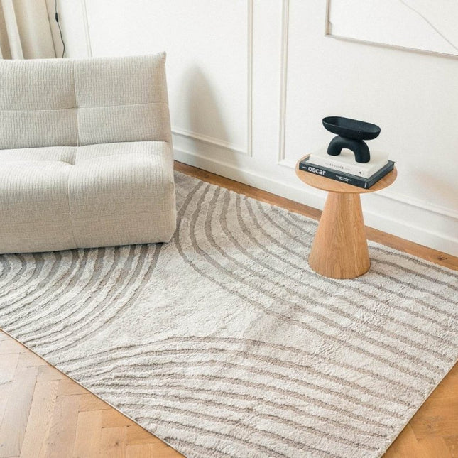 Scandinavisch vloerkleed Vidar zand - Vloerkledenloods