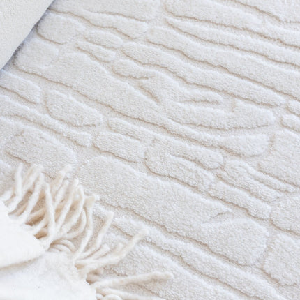 scandinavische Vloerkleden - Scandinavisch vloerkleed Bjorn creme/wit - Vloerkledenloods