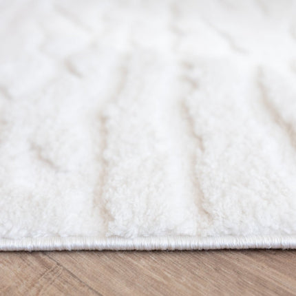 scandinavische Vloerkleden - Scandinavisch vloerkleed Bjorn creme/wit - Vloerkledenloods