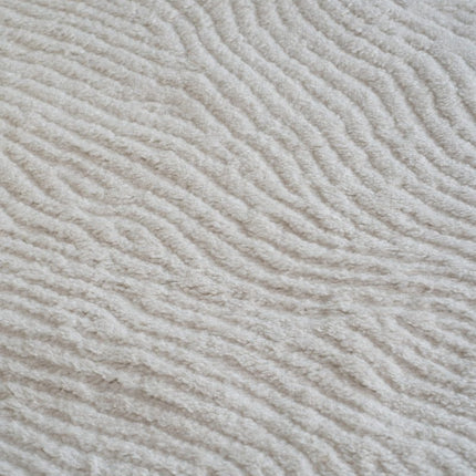 scandinavische Vloerkleden - Scandinavisch vloerkleed Curve creme/wit - Vloerkledenloods