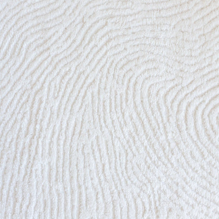 scandinavische Vloerkleden - Scandinavisch vloerkleed Curve creme/wit - Vloerkledenloods