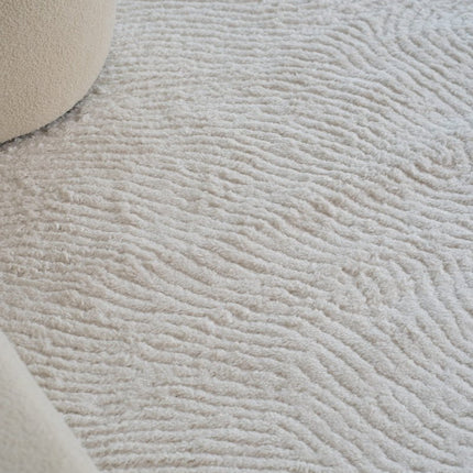 scandinavische Vloerkleden - Scandinavisch vloerkleed Curve creme/wit - Vloerkledenloods