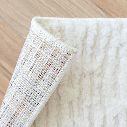 scandinavische Vloerkleden - Scandinavisch vloerkleed Curve creme/wit - Vloerkledenloods