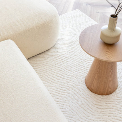 scandinavische Vloerkleden - Scandinavisch vloerkleed Curve creme/wit - Vloerkledenloods