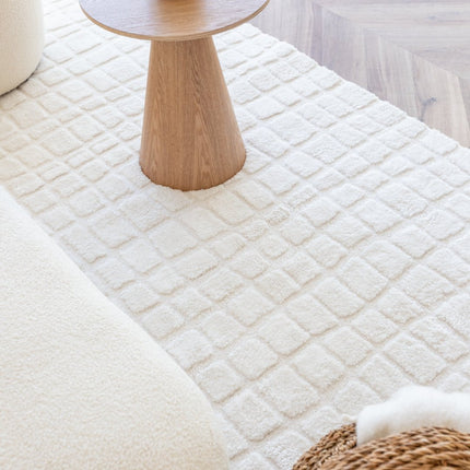 scandinavische Vloerkleden - Scandinavisch vloerkleed Malin creme/wit - Vloerkledenloods