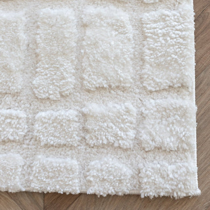 scandinavische Vloerkleden - Scandinavisch vloerkleed Malin creme/wit - Vloerkledenloods