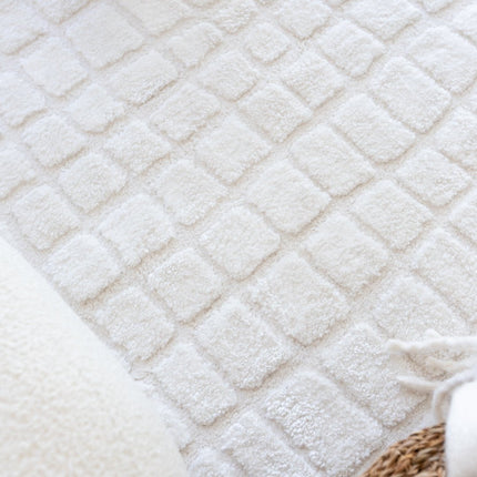 scandinavische Vloerkleden - Scandinavisch vloerkleed Malin creme/wit - Vloerkledenloods