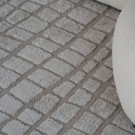 scandinavische Vloerkleden - Scandinavisch vloerkleed Malin zand - Vloerkledenloods