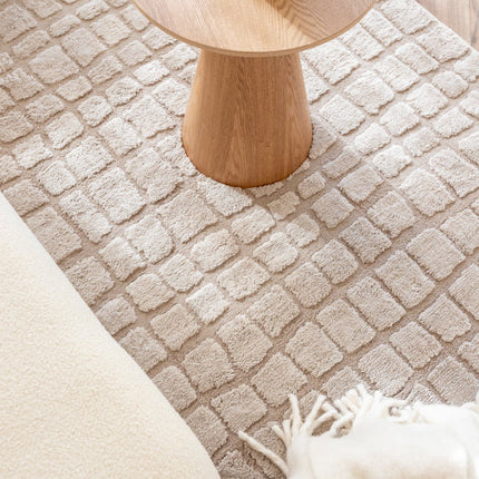 scandinavische Vloerkleden - Scandinavisch vloerkleed Malin zand - Vloerkledenloods