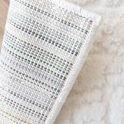 scandinavische Vloerkleden - Scandinavisch vloerkleed Prent creme/wit - Vloerkledenloods