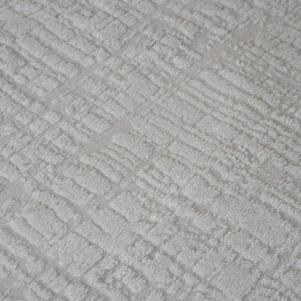 scandinavische Vloerkleden - Scandinavisch vloerkleed Prent creme/wit - Vloerkledenloods