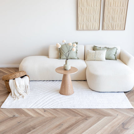 scandinavische Vloerkleden - Scandinavisch vloerkleed Vidar creme/wit - Vloerkledenloods