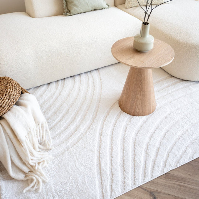 scandinavische Vloerkleden - Scandinavisch vloerkleed Vidar creme/wit - Vloerkledenloods