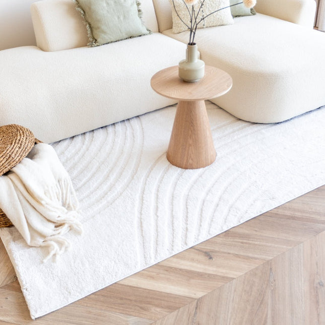 scandinavische Vloerkleden - Scandinavisch vloerkleed Vidar creme/wit - Vloerkledenloods